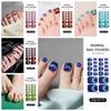 6Sheets Gradient Pattern Toenail Stickers Colorful Toe Nail Sticker Toenail Polish Strips  Parties