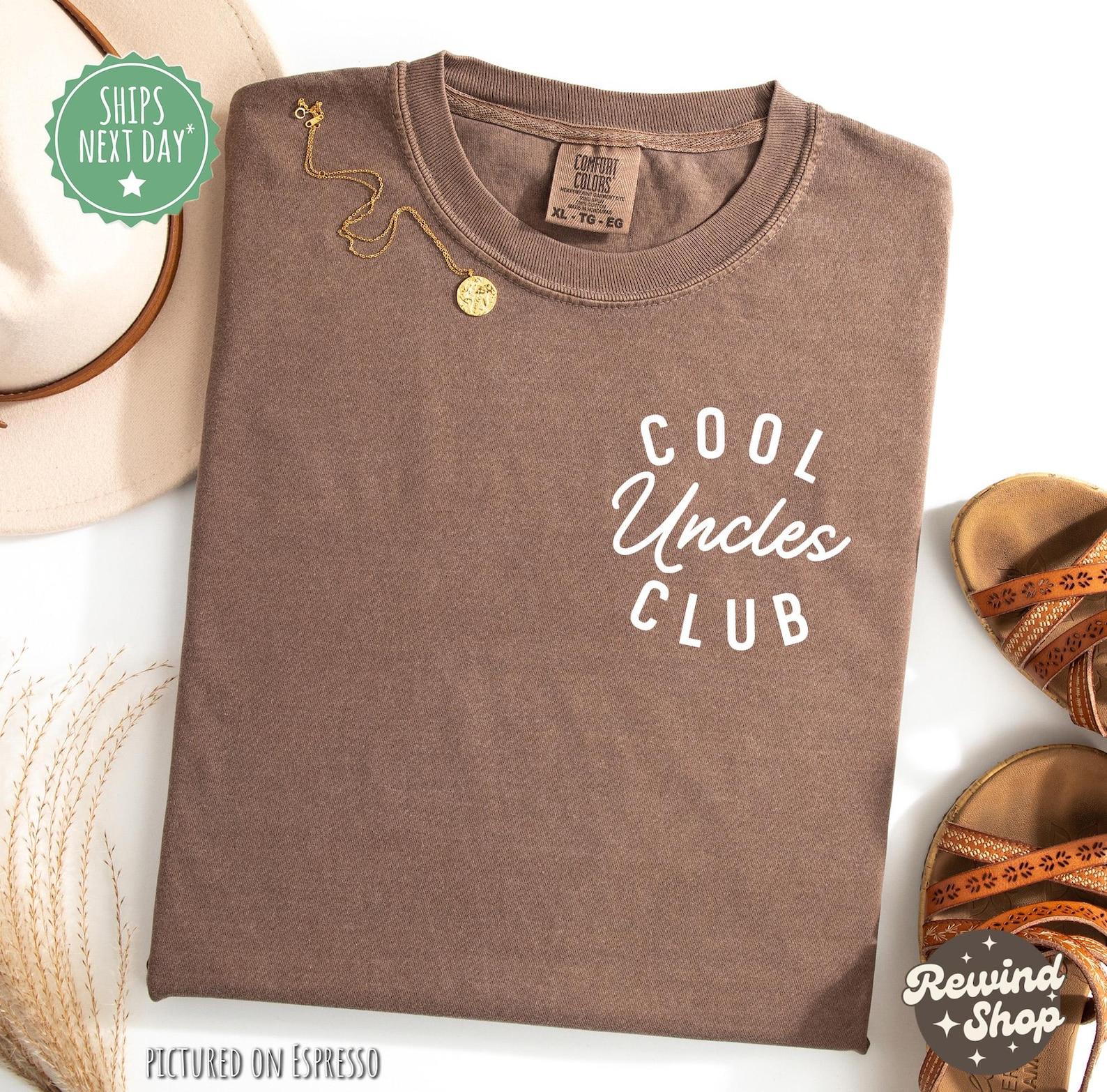 Minimalist Cool Uncles Club Shirt, Pregnancy Announcement Comfort Colors® T Shirt for Uncle, Cool Uncle T-Shirt, New Uncle Shirt XL