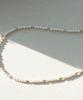 Alleun Silver 925 Swarovski Cut Pearl Silver Necklace Choker