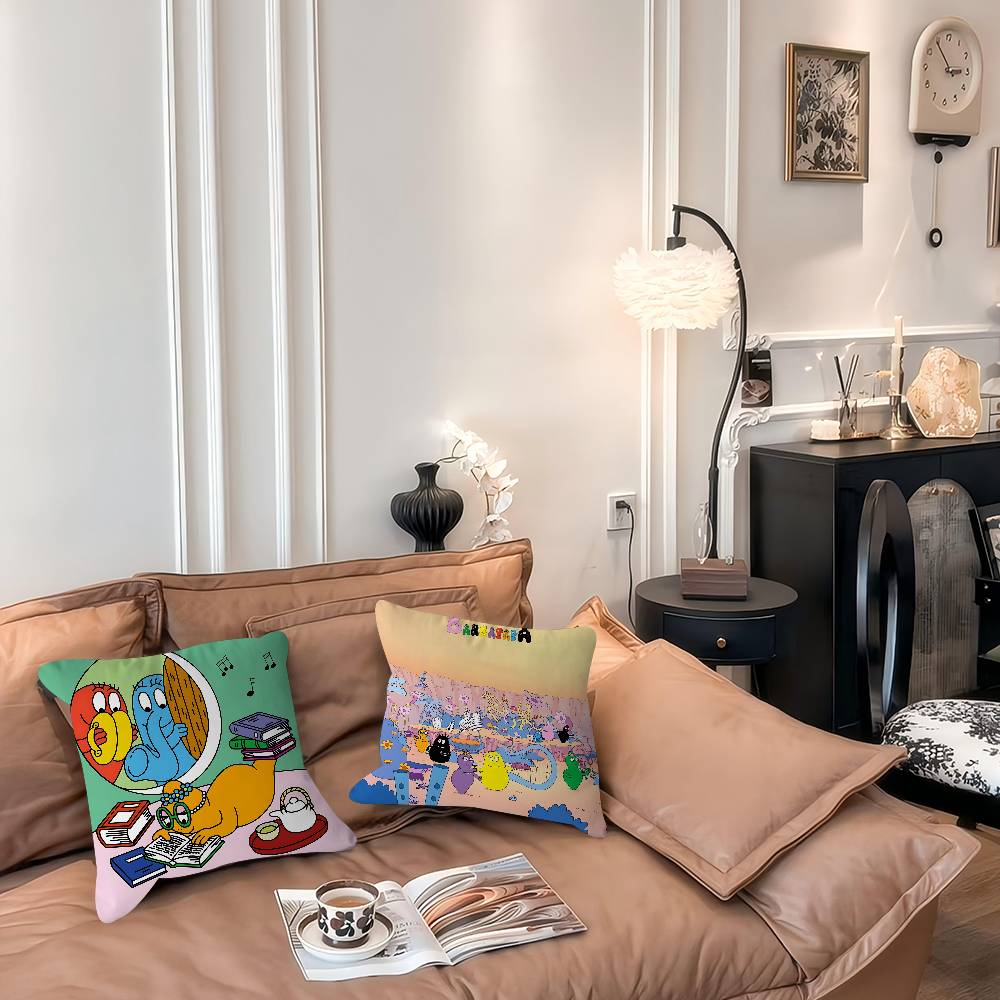 Classic Movie B-Barbapapa Pillow Cover Sofa Cushion Cover Home Room Decoration Children Gift