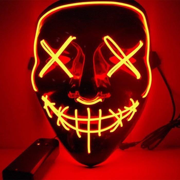 Masque LED Light up de Purge pour Halloween - Rouge