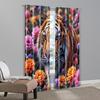 2pcs   Curtain Popular  Print Tiger Versatile Polyester (without Rod) Art Deco Festive Perfect for Living Room   Bedroom & Home