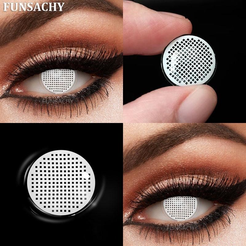 

FUNSACHY 1 пара цветных контактных линз для косплея красные вампирские косплей макияж для Хэллоуин вечеринки мягкие линзы аниме косплей аксессуары