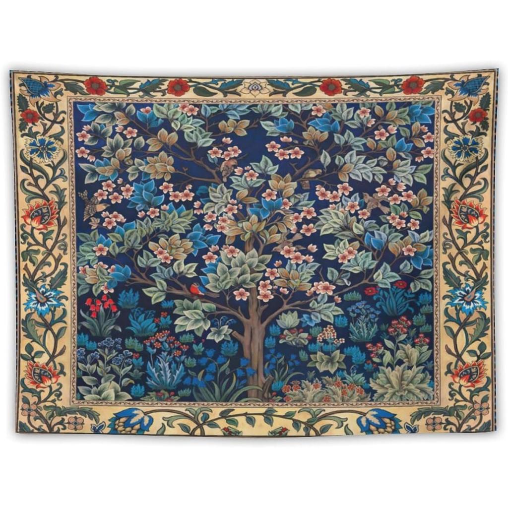 Vintage Floral Retro Tapestry by William Morris