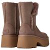UGG Classic Novelty Esmee Cow Split Leather Thermal Fleece Lined, Versatile Vintage Short Mid Calf Snow Boots Women's 1171533-CRBO