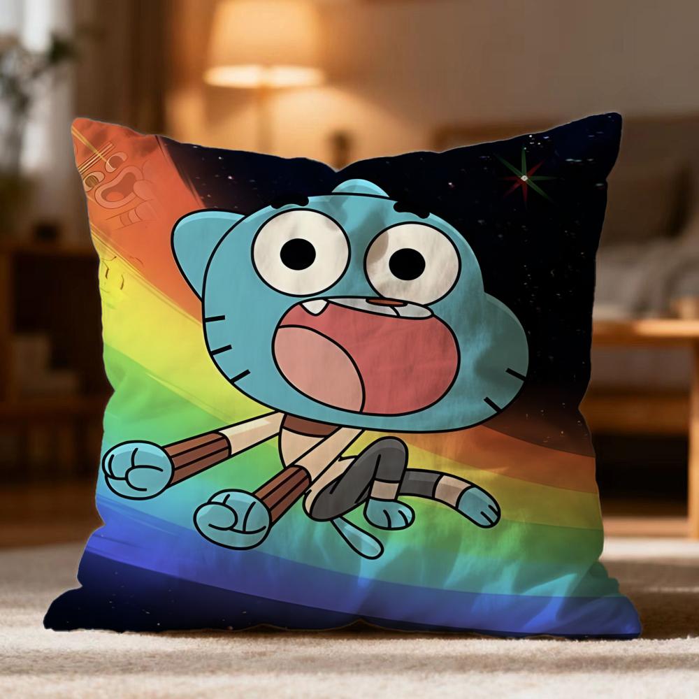 Federa Cuscino Calda T-TThe Amazing World Of Gumball Morbida Lavabile per Divano Letto Viaggio Ufficio