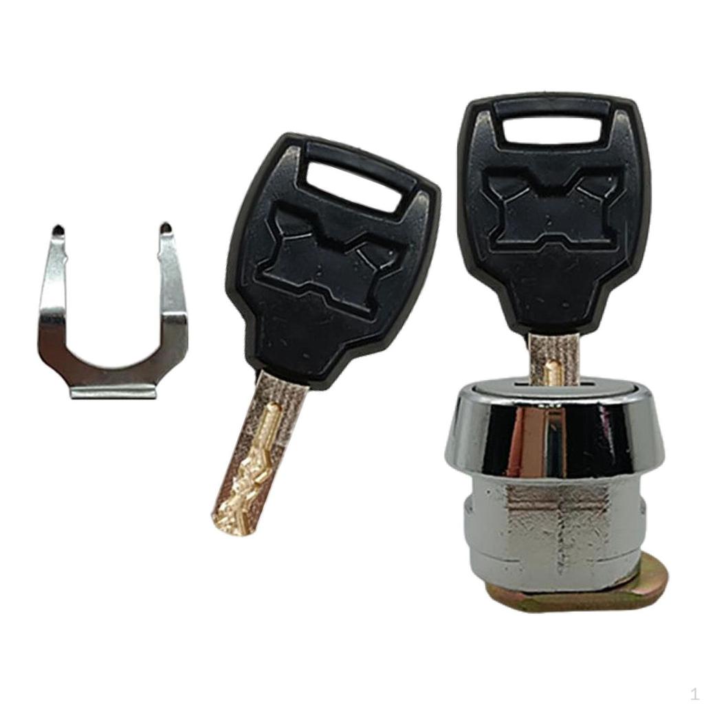 Motorcycle Rear Trunk Lock Cylinder Scooter Fitting Accessories Replacement 20mm Flat
