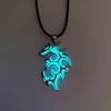 Vintage Punk Luminous Dragon Pendant Necklace Luminous Fire Dragon Pendant Necklace Glow In Dark Party Hallowenjewelry Gift