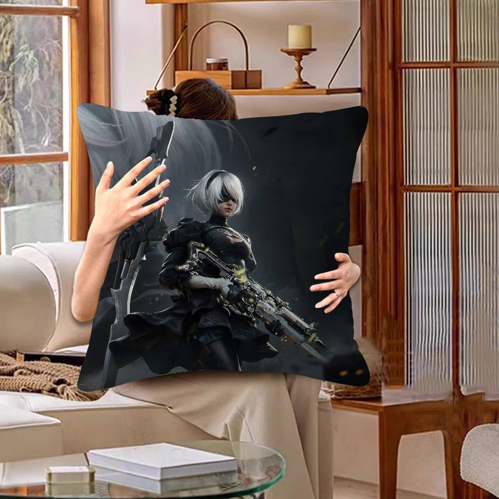 Game Nier Automata Cushion Cover Pillowcase Upholstery Sofa Throw Pillow Home Decor Pillowcas