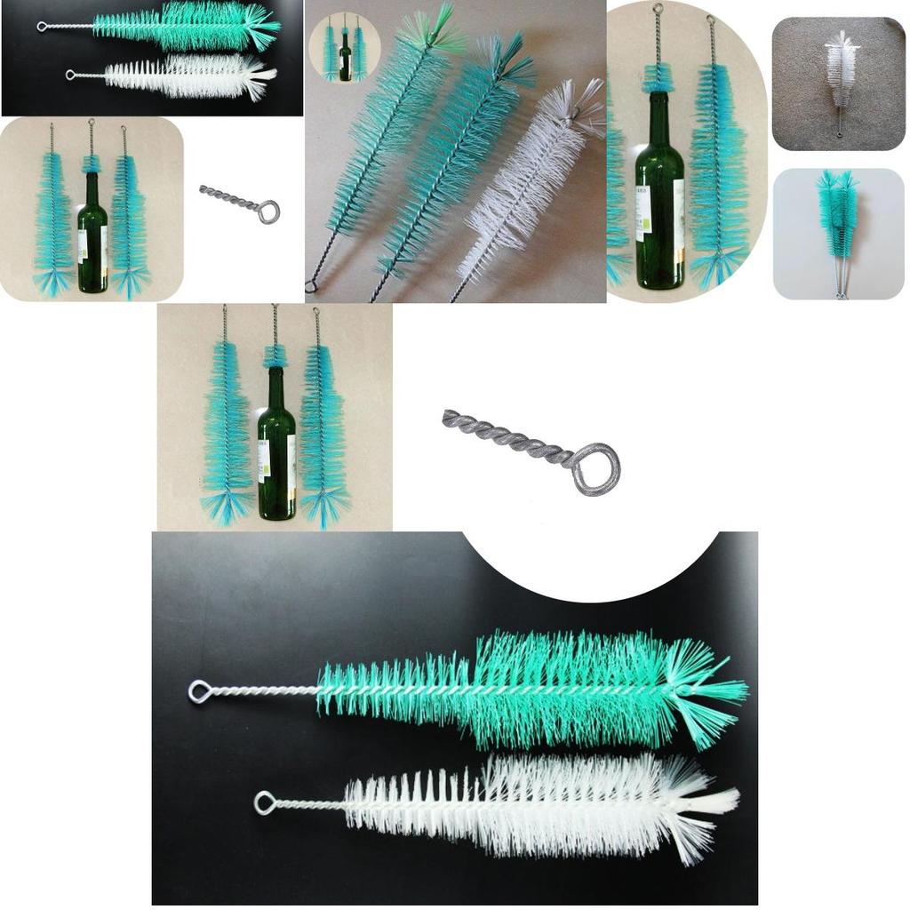 Versatile Bottle Cleaning Brush With Sturdy Nylon Bristles Ideal For Wine Beer And Milk Bottles Long Handle