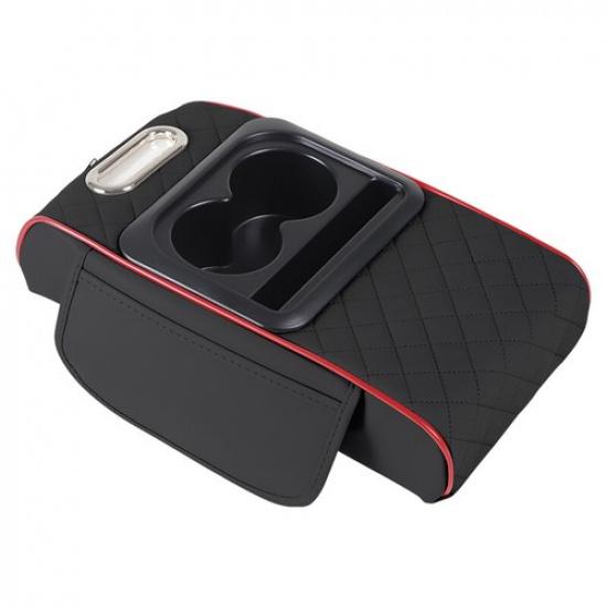 Car Armrest Pad Cover Auto Center Console Box With 2 Cup Holder Car Accessories