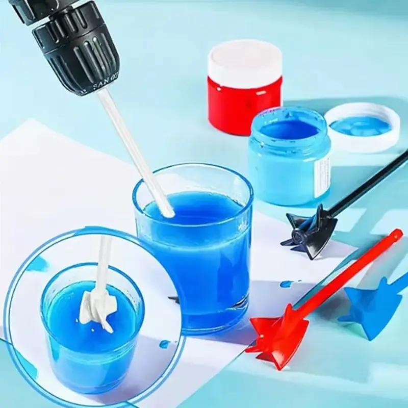 Epoxy Mixer Stick Paint Stirring Rod Putty Cement Paint Mixer Attachment With Drill Chuck Epoxy Resin Latex Oil Paint Mixing