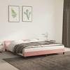 Bed Frame with Headboard without Mattress Pink 160x200 cm Velvet