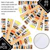 60Pcs Pet Bulletin Board Borders Cute Dog Cat Paw Print Self-Adhesive Border Trim Sticker Decals for Home Classroom Office Party Wall Decor