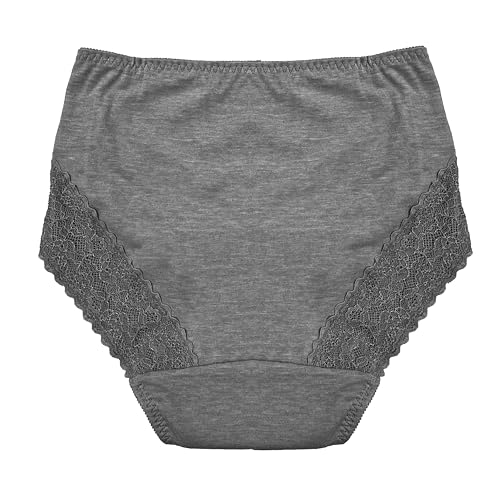 Oglan Dámské absorpční menstruační kalhotky, Běžné kalhotky s krajkou na zádech, 20 ml, Šedé