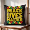 Fun Black History Month Cushion Cover Natural Linen Organic Fabric DoubleSided Printing Couch Pillow Covers Home Decor