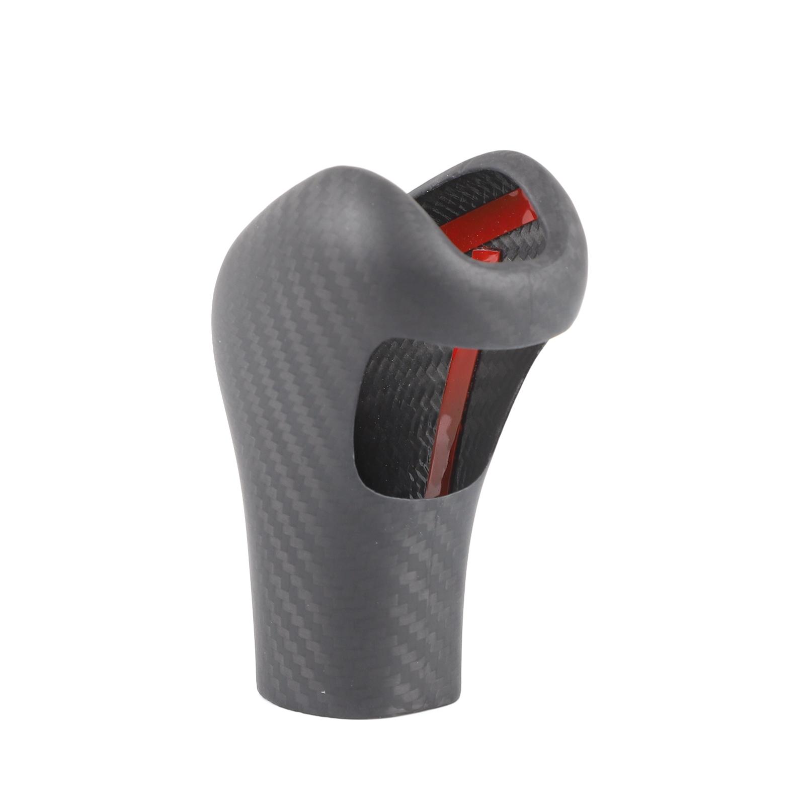 Real Carbon Fiber Car Gear Shift Knob Cover Trim Sticker Fit for Porsche Cayenne 2011-2017 Auto Interior Accessories Matte Carbon Fiber