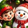 Holiday Bathroom Wall Sticker Christmas Crack Toilet Seat Cover Sticker, Cute 3D Elf Boy Snowman Broken Waterproof Restroom Art Through Tank Lid Decal