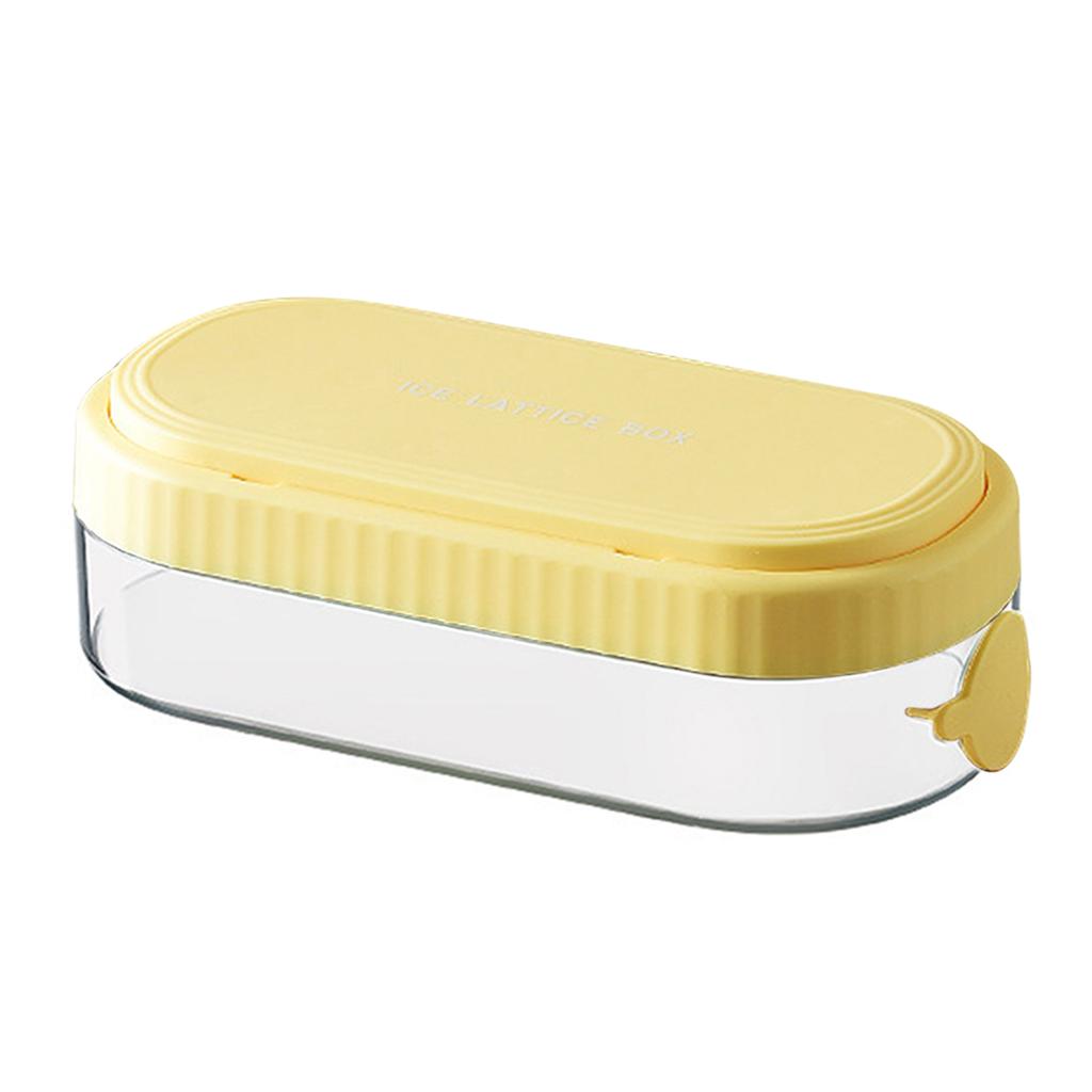 Press Ice Cube Maker Silicone Ice Tray Making Mold with Lid Ice Cube Trays BPA Free Easy Release Freezer Creative Storage Box