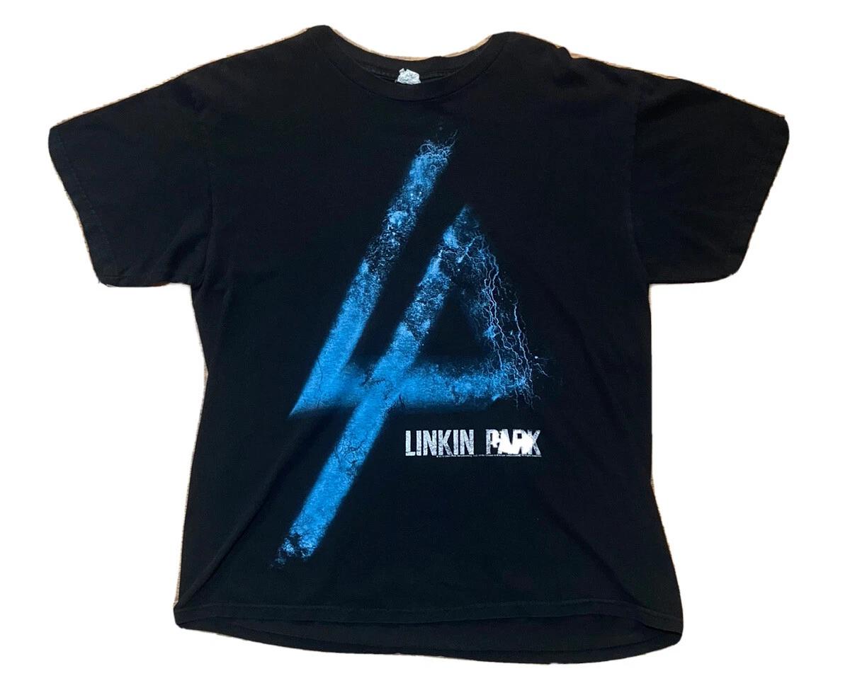 2012 Linkin Park “4” Concert Tour T-Shirt Blue Lightining RIP Chester Bennington XL