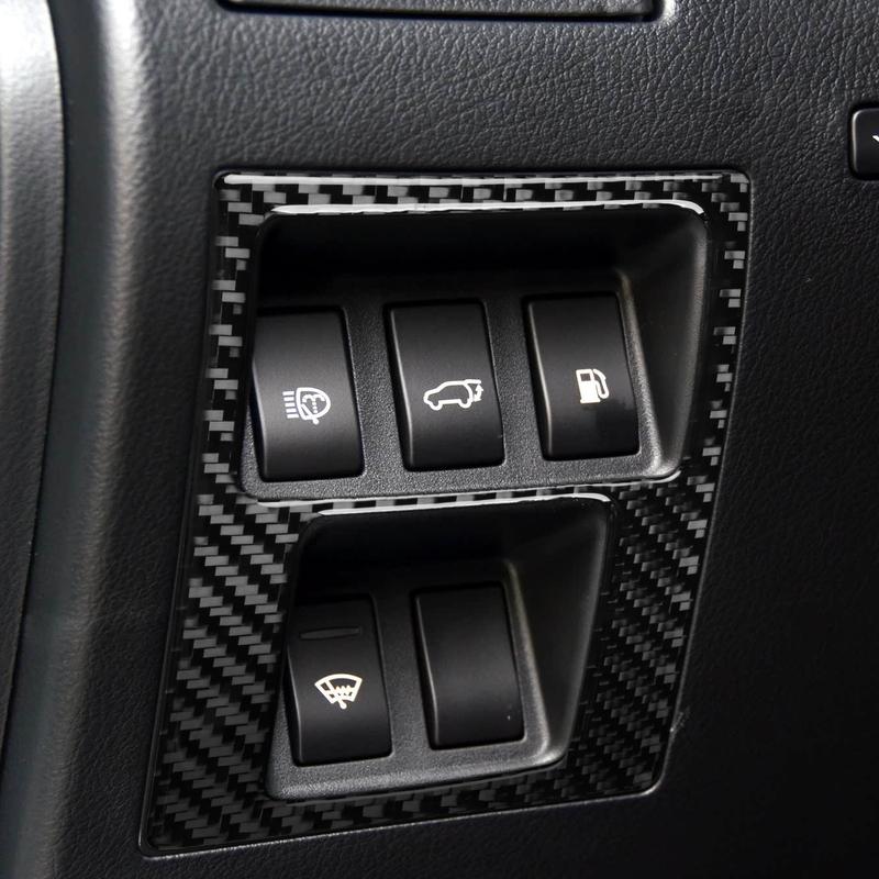 Real Carbon Fiber Car Accessories Trunk Switch Interior Cover Soft Sticker For Lexus RX350 RX450h 2010 2011 2012 2013 2014 2015