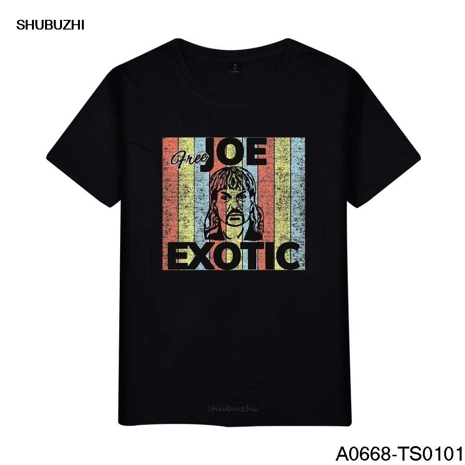 Free Joe Exotic Tiger King Tshirt Men New Summer Tops T Shirt Shirts For President Cotton Carole Did It Short Sleeve Tees