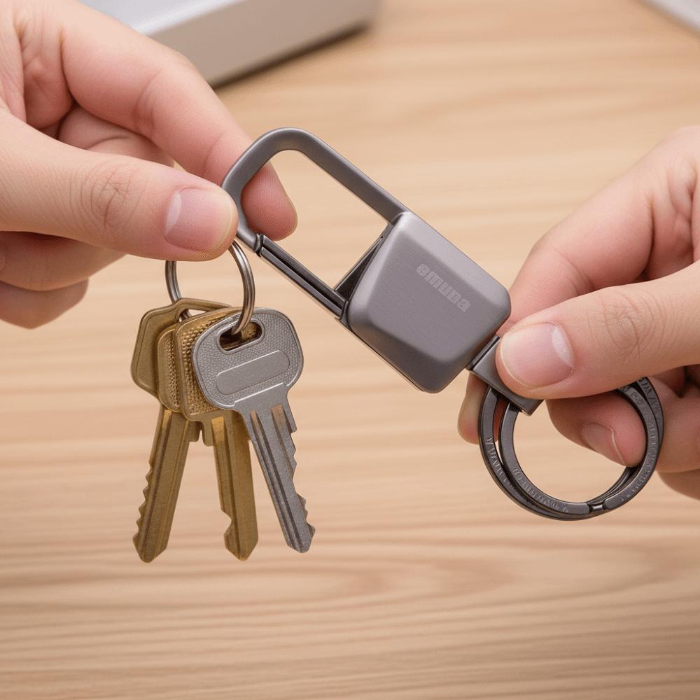 Bag Pendant Anti-loss Design Metal Keychain Metal Sense Car Accessories Car Key Rings Simple Design Key Rings Personalized Gift