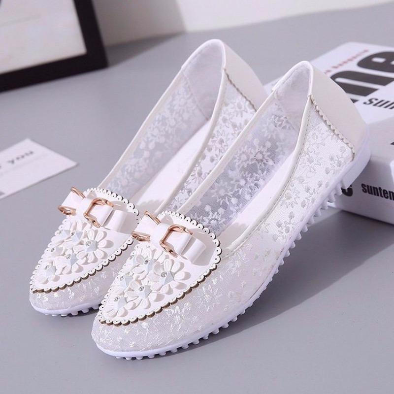 Women's Summer New Korean Version Fashion Bean Shoes Student Pregnant Women Soft Sole Casual Breathable Shoes