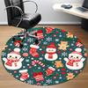 1 Stück Weihnachtsdekoration Teppich für das Büro Rutschfest, Runder Teppich, Weich & Bequem, Teppich für das Büro, Leichte Runde Bodenmatte