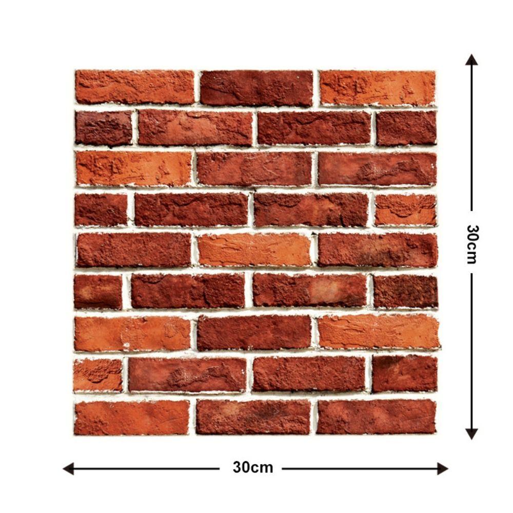 Kolej DIY Cihlový design pro nástěnnou dekoraci Nástěnná nálepka 3D Tapeta Pozadí Tapeta