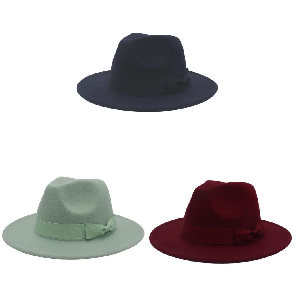 European Style Fedora Hat With Wide Brim For Winter Sun Protection And Breathability