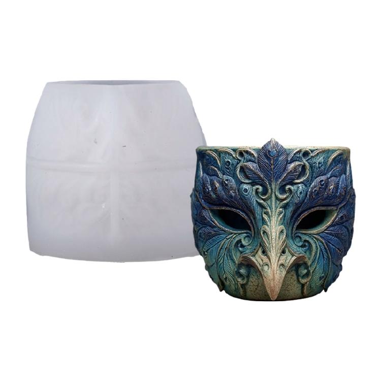 

Multi Purpose Silicone Bird Mask Mold Crafting Decorative Planters Jewelry Displays And Concrete Home Accents 1