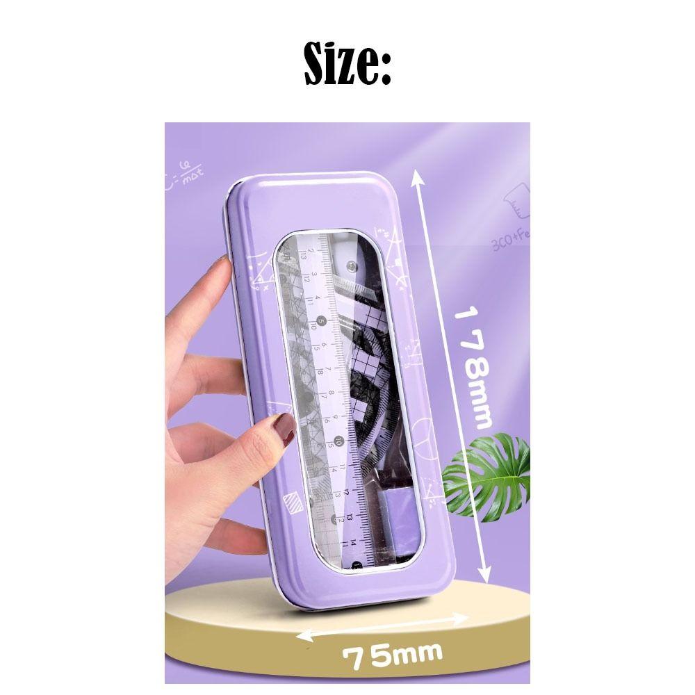 8PCS Multifunctional Student Ruler Set Protractor Stationery Ruler Set  School Starts