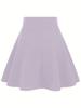 2026 Summer New Fashion Women's Solid Color Basic Skirt Casual Dailywear Regular-fit Woven Knee-length Skirts