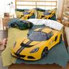 Race Car Bedding Set Twin Size Burning Red Flame Duvet Cover Set 3D Sports Car Comforter Cover King 2/3pcs Polyester Quilt Cover