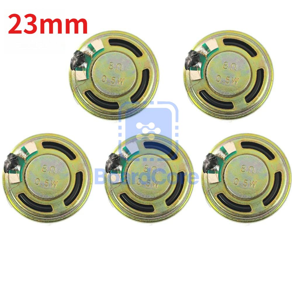5PCS 8R 0.5W Mini Ultra-thin Horn Speaker Diameter 20mm 23mm 28mm 29mm 32mm 36mm 40mm 50mm 57mm Loudspeaker 0.5W 8 Ohm Speaker