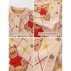 Autumn and Winter Kidsren's Bear Jacquard Cardigan Knitwear for Boys and Girls Plaid Knitwear Baby Round Neck Knitwear Jacket