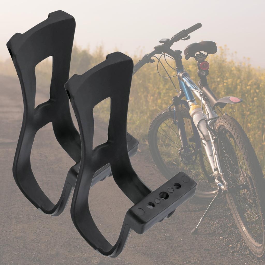 Mountain Bike Cycling Pedals Toe Clip Road Bike Pedal Half Clips Bicycles Strapless Toe Pedal Clips Cage Easy To Install