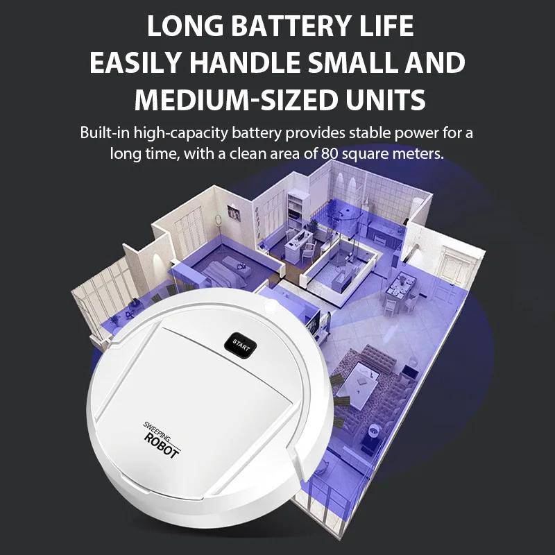 2025 New Automatic Robot Vacuum Cleaner Smart Sweeping Dry Wet Cleaning Machine Charging Intelligent Vacuum Cleaner for Home