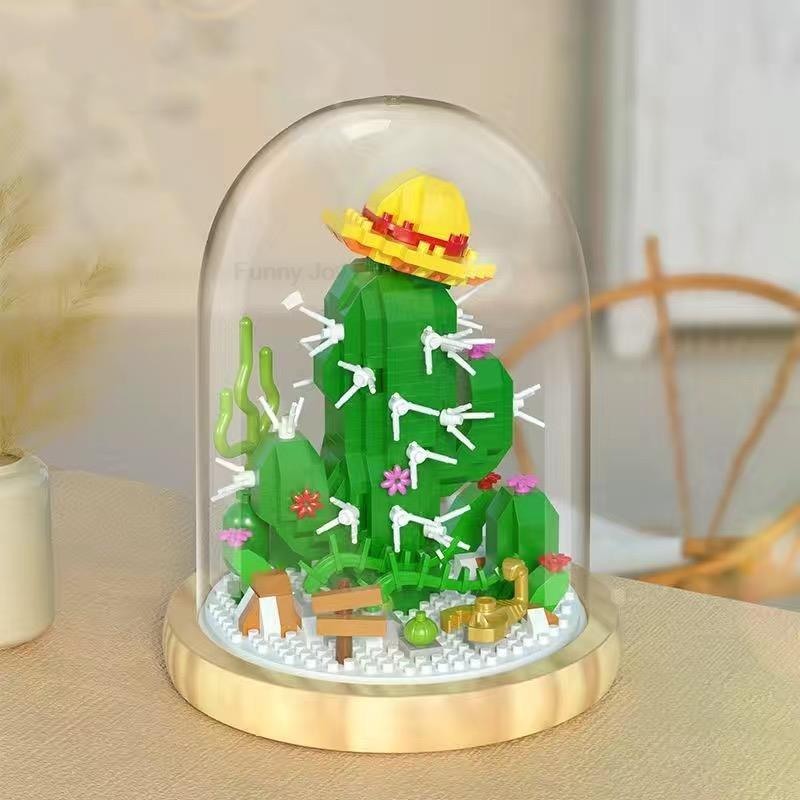 Non-Toxic Moc Creative Wisehawk Mini Flower Pot Plant Building Block Funny Tulip Decoration Bricks Diy Christmas Children Kids Toys Gifts
