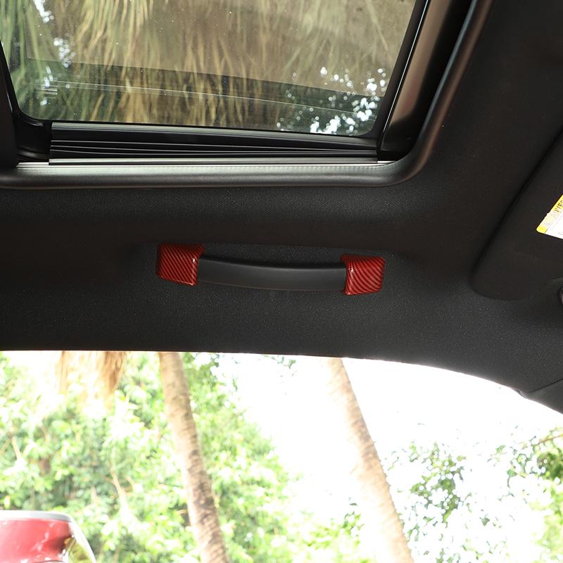  ABS Dach Griff Dekoration Abdeckung Aufkleber Fit Für Dodge Challenger 2010 Up Auto Ornament Innen Zubehör