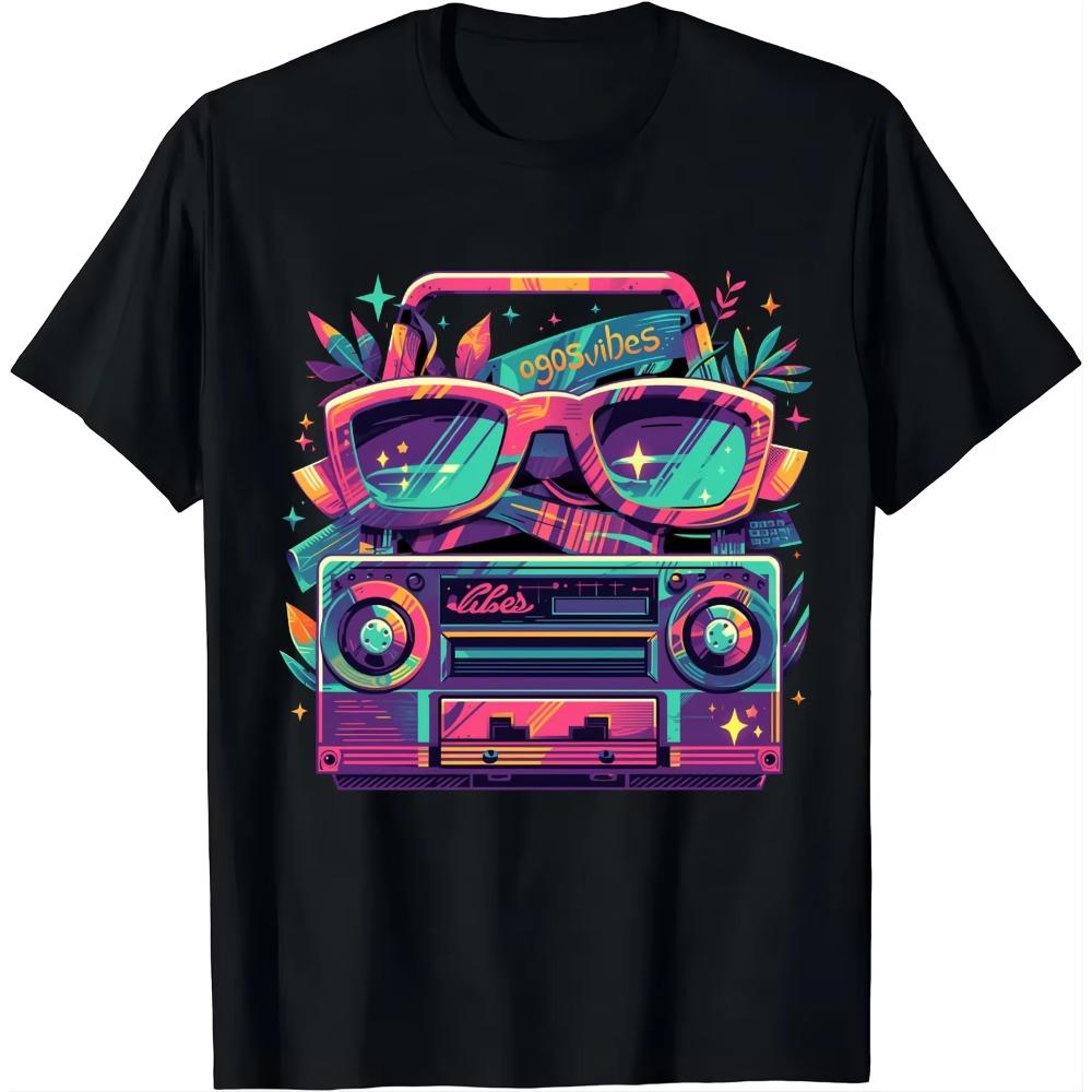 

90-е атмосфера Винтаж 1990-х Музыка 90-х Костюмированная вечеринка 90-х Футболка Уличная одежда Футболки Homme для мужчин S бежевый