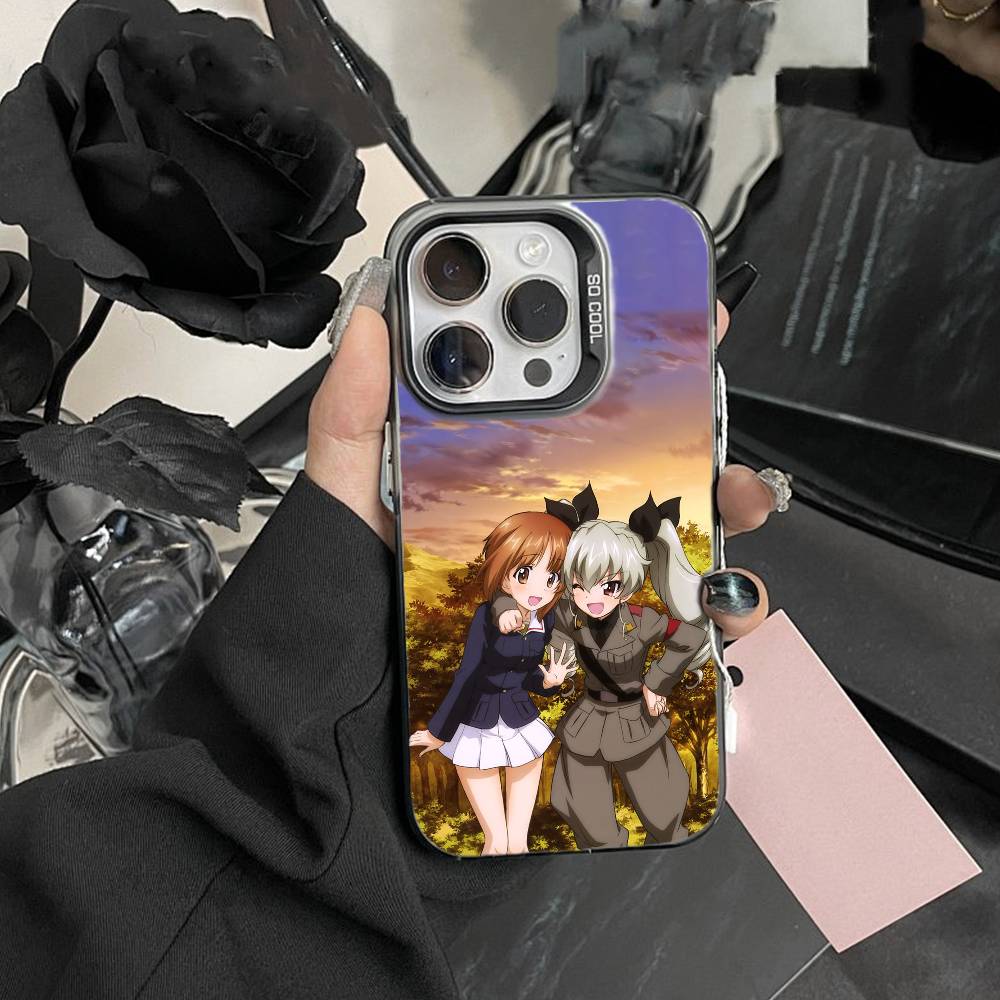 G-GIRLS Und P-PANZER Phone Case For iPhone 17,16,15,14,13,12,Pro MAX Black Matte Shockproof Cover
