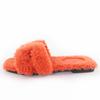 Pristine HERMES Sandals Orang Boa flat mules Orange Mouton Women 35.5 Used