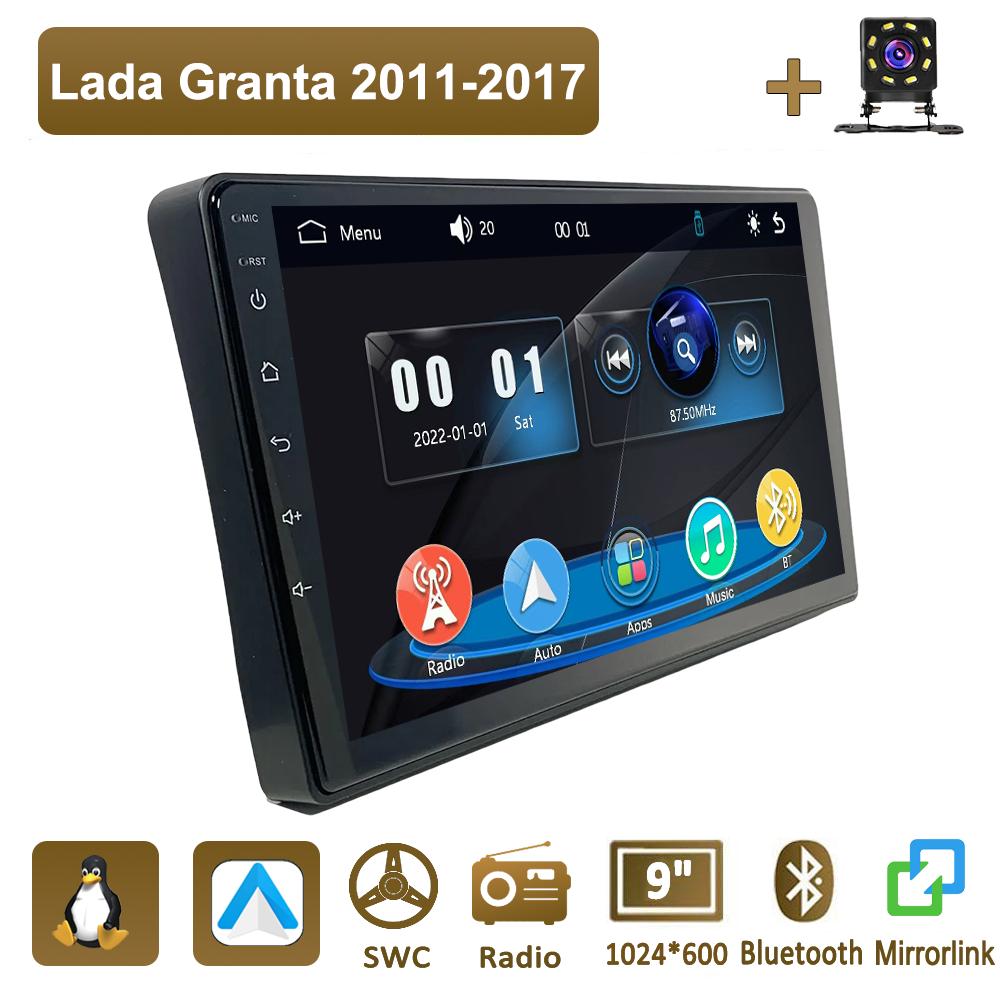 

Icreative Carplay Car Radio Multimedia MP5 Player Head Unit Stereo GPS Navigation BT For Lada Granta 2011-2017 чёрный