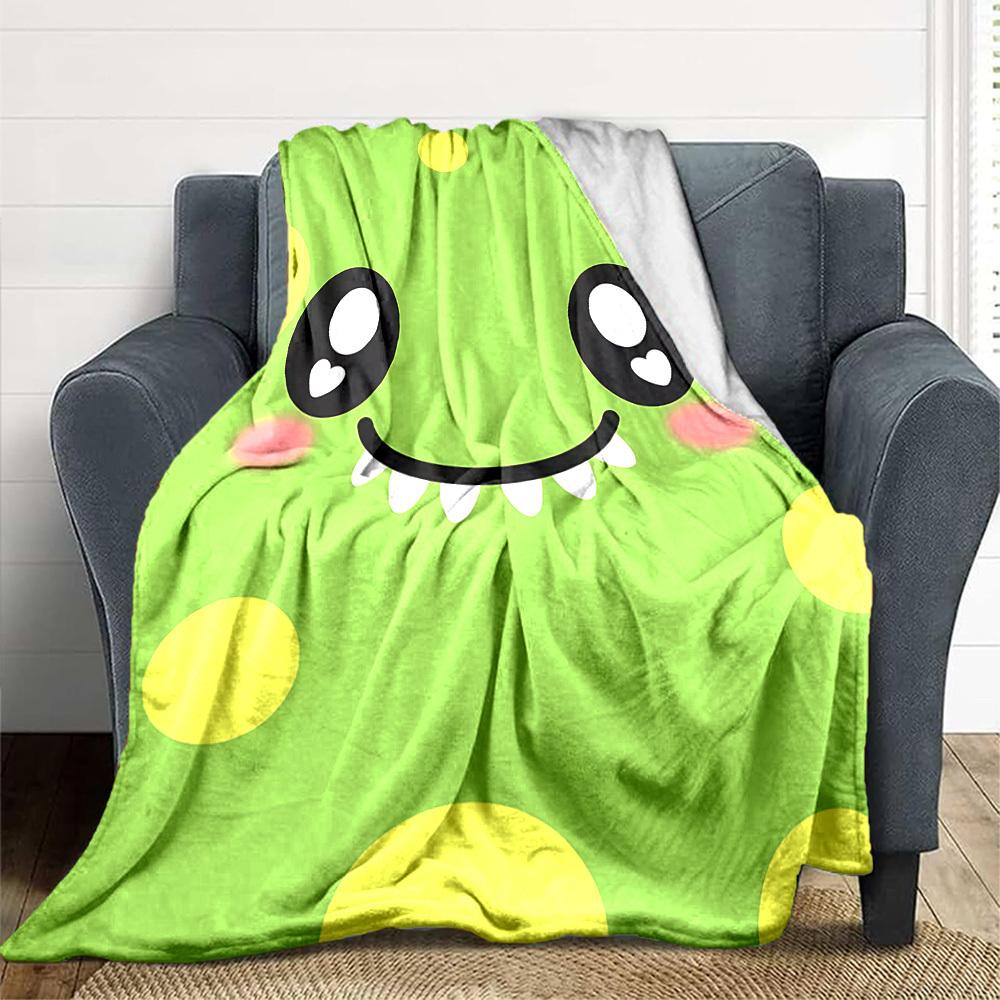 1pc Cute Monster Blanket, Lightweight Flannel Throw Blanket for Sofa, Bed, Travel, Camping, Living Room, Office, Couch, Chair, and Bed