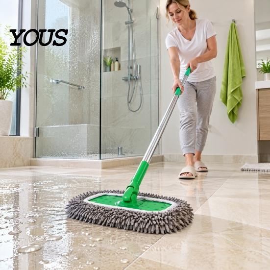 Washable Floor Cleaning Pads Microfiber Chenille Mop Pad, Reusable Replacement Cover, Elastic Head Covers Design Mopping Pad for Wet And Dry Dust Hair