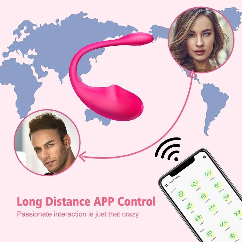 AMOURAURA 10 Modes Wireless Vibration Love Sex Egg Vibrator Vaginal G Spot Vibrating Stimulator Wearable Bluetooth APP Control