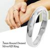 [Shinjuku Gin no Kura] 2mm Wide Plain Silver 925 Simple Ring, Sizes 6-26 (Size 8.5), Round Top, Slim Fit, Unisex