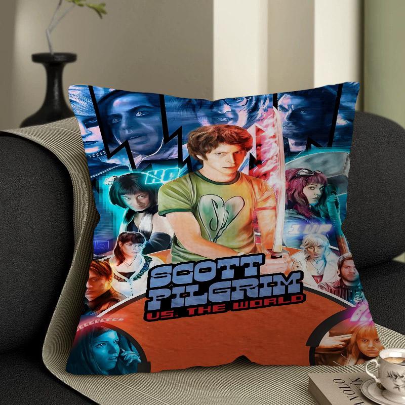 Scott Pilgrim Vs. The World Cushion Cover Pillowcase Upholstery Sofa Throw Pillow Home Decor Pillowcas